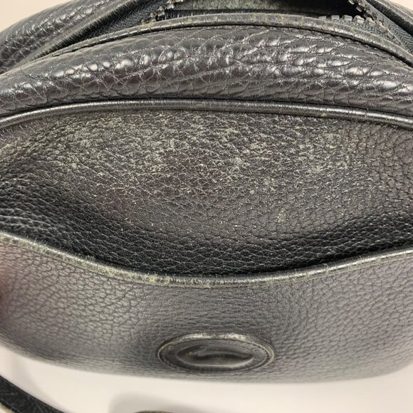 VTG Dooney And Bourke AWL Black On Black Kiltie Travel Shoulder Crossbody Bag - Picture 10 of 14